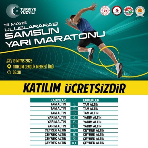 19 Mayıs Uluslararası Yarı Maratonu, 19 Mayıs günü koşulacak